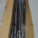 Tension Curtain Rod, 43-87 Inch Adjustable 1.1 Inch Diameter Thick Heavy Duty Black Shower Curtain Rod, Spring Curtain Rod Stainless Steel, Long Shower Rod for Bathroom No Drilling, No Rust