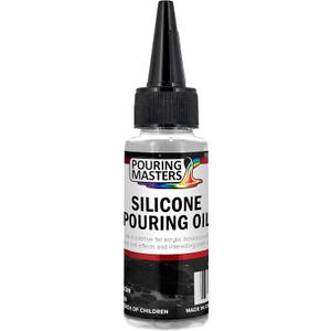 U.S. Art Supply 2-Ounce Silicone Pouring Oil - 100% Silicone Oil Pouring Medium for Acrylic Paint, Clear, Odorless Cell Creation Medium (2 Fl Oz (Pack of 1))