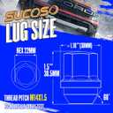 SUCOSO 20pcs M14x1.5 Lug Nuts Chrome, OEM Factory Style 7/8" Hex 1.5" Height Acorn Wheel Lug Nuts Compatible with Wrangler, Gladiator, Grand Cherokee, Ram 1500, Mustang, Replace 6509422AA,611-330