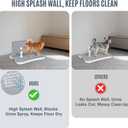 Pee Pad Holder for Dogs and Puppies, Dog Potty for Small Dogs, Dog Litter Box Indoor, Puppy Potty Training Tray with Splash Wall & Center Post, 20.1" x 15.4" x 1.4"