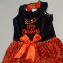CuteBone Christmas Dog Dresses Velvet Holiday Small Dogs Clothes Onesie Pet Apparel Girl Puppy Skirt with Bow Hair Rope, Medium