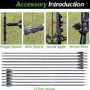 Archery Bows for Adults, Takedown Aluminum Alloy Riser Bow and Arrow Set for Adults Beginners, 30 40 Lbs Right Hand Archery Set with 12 Arrows Recurve Kit, 30lbs