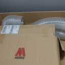 4" x 50' Heavy PVC Dust Collection Hose, Flexible Clear Debris and Fume Collector With Stainless Steel Clamps for 4" Ports, Ideal for Shop Vacuums