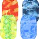 XPUDAC 4 Pack Dog Shirt Tie Dye Lightweight Dog Clothes for Small Dogs Boy Girls Breathable Stretchy Tank Top Vest-Medium (M-16" Chest)