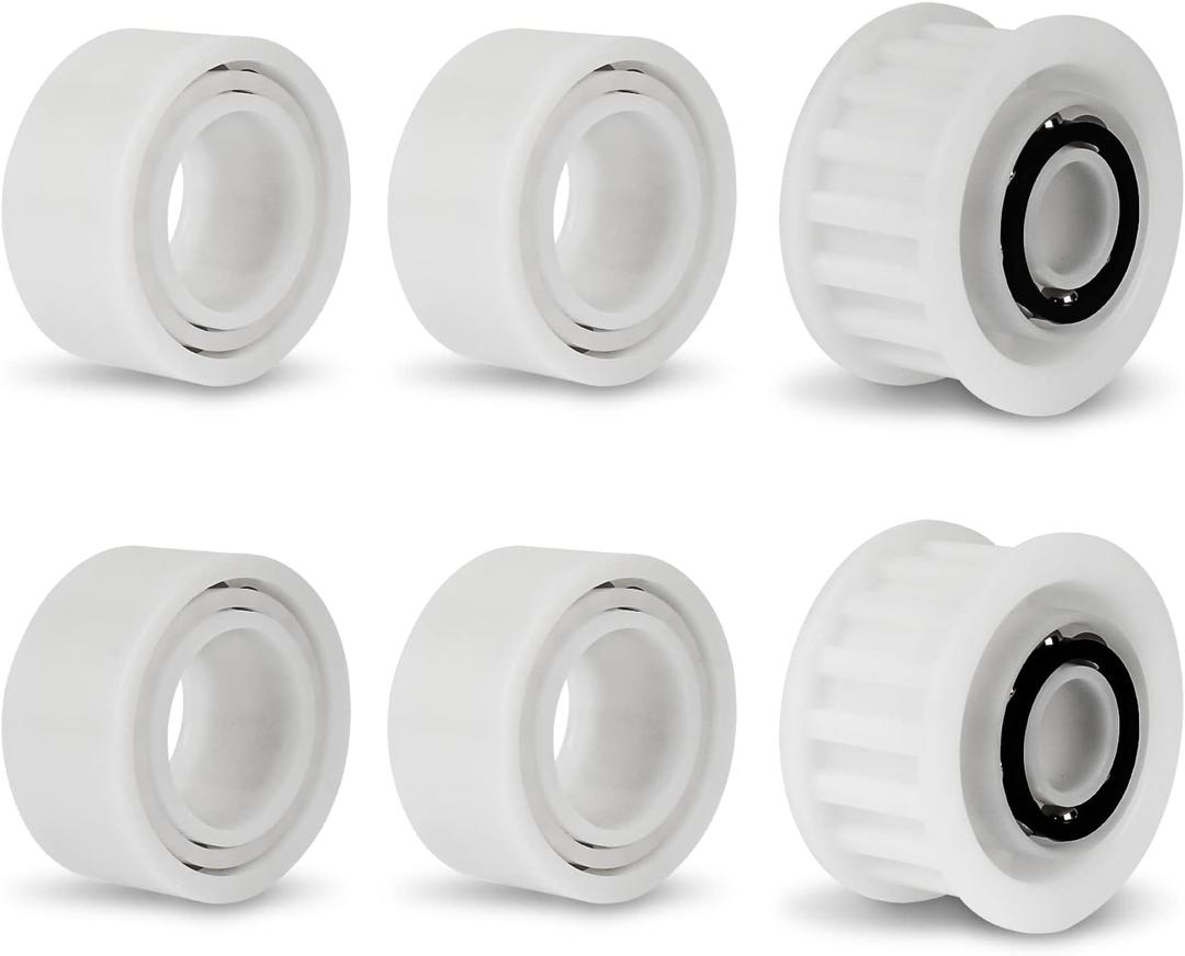 Automatic Robotic Pool Cleaner Replacement Parts, Guide Wheels 4 Pack with 2 Pack Pulley Gears 3884997-R6 for Maytronics Dolphin, Nautilus CC Plus Pool Cleaner M200/M400/M500 &Dx3/Dx4/Dx6
