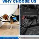 Protective Dog Halo for Blind Dogs, Adjustable Protective Ring Harness for Visually Impaired Dogs,Safe Navigation Aid for Visually Impaired Dogs (M for 22-28in)