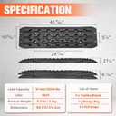 YATOINTO Off-Road Traction Boards, Pair Recovery Tracks Tire Traction Mats for 4WD Mud,Sand,Snow Tracks. 4X4 Recovery Boards with 2 Straps&Storage Bag for RV Truck Jeep SUV,Black