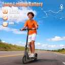 Electric Scooter for 7.8"-9.4" feet, 350W Motor, Max 15 Miles Range
8.5" Solid Tires, Lightweight Foldable Scooter with Dual Braking System