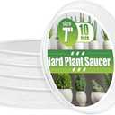 10 Pack Plant Saucer 7 Inch Clear Plant Trays for Pots Thickened Transparent Plant Saucer Tray Indoor and Outdoor Pot Saucer
