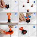 Tile Leveling System Kit with 200pcs Tile Leveler & 4 Special Wrenches & 1000pcs 2mm Tile Spacers