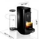 Nespresso VertuoPlus Coffee and Espresso Machine by De'Longhi with Milk Frother, Ink Black