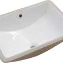 Lordear Undermount Bathroom Sink 18x14 Inch White Rectangle Porcelain Ceramic Vessel Sinks Deep Basin with Overflow Lavatory Vanity Sink Mounted Under the Counter