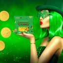 St. Patrick's Day 6 Bags 25 Chocolate Coins Gold Shamrock Coins Foils, Premium Belgian Milk Chocolate Clover Coins Resealable Bag, Nut-Free (6 Bags) (EXP 06/08/27)