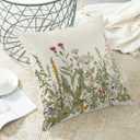 AEIOAE Sage Green Pillow Covers 22x22 Inch Set of 2, Spring Wildflower Plant Throw Pillows Case,Seasonal Floral Outdoor Decorative Flowers Farmhouse Decor Cushion Covers for Home Sofa Bed Couch