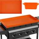 36" Silicone Griddle Mat for Blackstone, Heavy Duty Food Grade Silicone Around Grill Mat, 36 Inch Blackstone Griddle Cover, Upgraded Edge-Full Cover, with One Grease Cup, Suitable for All 36" Grill