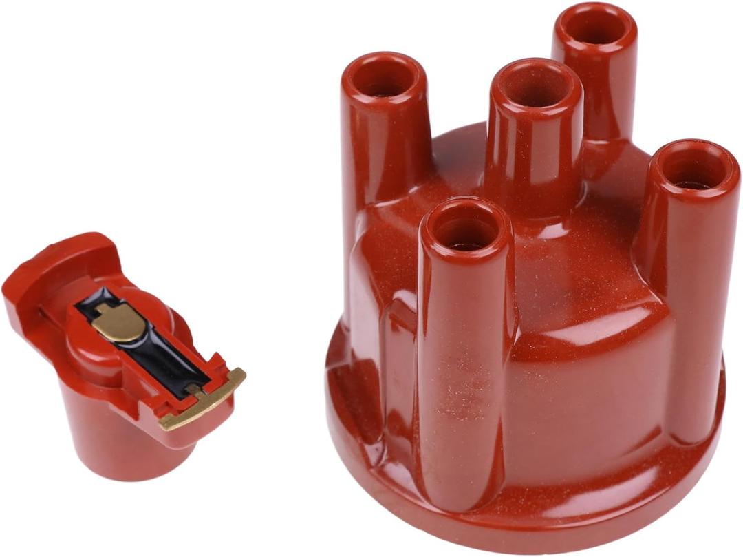 Cap and Rotor Kit D604604 73554001942 Compatible with Volkswagen Cast Distributor 4 Cylinder Engines