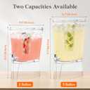 Lifewit 3 Gallon Drink Dispenser for Parties, Large Plastic Beverage Container with Fruit Infuser & Leak-Proof Spigot, BPA Free Water Pitcher for Juice/Tea/Lemonade - Ideal for Bar & Outdoor, 2 Pcs