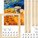 EVNEED 2 Pack DIY Canvas Stretcher Bars 16x20 Inch Canvas Frame, Sturdy Stretcher Frames for Oil Paintings, Prints, Paint by Numbers & Posters