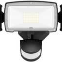 HGGH Motion Sensor Outdoor Lights  Flood Lights Outdoor Security Light, LED Floodlights IP65 Waterproof 6000K 38W 4200LM with 3 Adjustable Heads, Exterior Light for House, Backyard, Porch (1pack, Black)