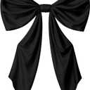 GUDELAK 43 x 24 Inches Satin Large Black Bows for Graduation Decorations 2026, Giant Black Bow for 30th 40th 50th 60th 70th Birthday Decorations, Big Bow with Felt for Wedding Bridal Shower