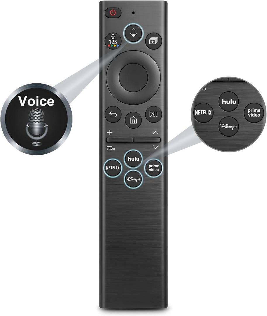 Replacement Voice Remote for Samsung-Smart-TV-Remote for All Samsung Frame UHD OLED QNED Series TVs with Voice Function