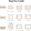 Homemate Washable Rug 8x10 Area Rugs - Vintage Faux Wool Rugs for Living Room Bedroom Dining Room - Non Slip Foldable Carpet Indoor Area Rug for Home Decor8'x10', Brown