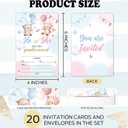 Boy OR Girl Gender Reveal Invitations, Baby Shower Invitations for Girl Boy, 20 Double Sided Gender Reveal Game, Party Favors Baby Shower-A17