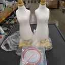 10 PCS Tailor Dressmaker Dummy Mannequins Set with Needles Sewing Patch Measuring Tapes, Doll Dress Form Mini Female 1/4 Size Body Miniature Sewing Mannequin Dress Forms for Sewing