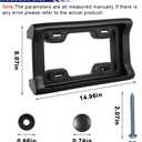 License Plate Bumper Guard, 2.3" Thick Rubber License Plate Mount, Universal License Plate Frame with Screws Protects Bumper from Scratches and Dents Fit for Car Truck SUV (1PCS)