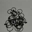 Ginbel Direct 28 Pack 2 Inches Openable Curtain Rings with Clips, Drapery Metal Clip Iron Drapes Hangers Decorative for Windows Rods Rustproof, Black