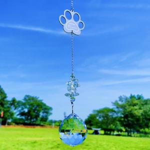 Dog Memorial Gifts, Paw Print Sun Catcher Dogs Cats Pet Remembrance, Crystal Ball Window Suncatcher, Bereavement Grief Sympathy Gift (paw Clear)