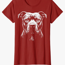 Pitbull Illustration Pit Bull T-Shirt, women size S