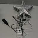 Mrrihand Christmas Tree Topper Lighted with 6 Projection Modes, Christmas Star Tree Topper Built-in LED Rotating Lights, Silver 3D Glitter Dynamic Projection for Christmas Tree Decorations