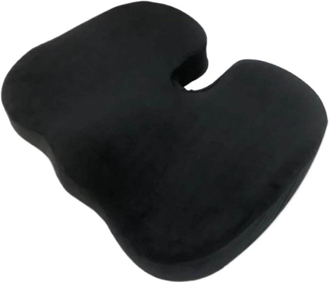 Latex Seat Cushion Orthopedic Pad for Travel Office Chair Car Seat Cushion(Black-Blue) (45x36x8-5cm)