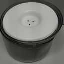 1Gallon No Spill Dog Water Bowl-3.8L Large Capacity, BPA-Free, Anti-Splash & Anti-Digging Design with Non-Slip Base, for Messy Drinkers (White)