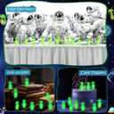 CroBlissful Mini Alien Figures Glow in The Dark Small Little Tiny Aliens Figurine to Hide and Seek for Space Party Favor Prank Rubber Toys Bulk Gifts Goodie Bag Fillers Cake Topper (Marvelous,60 Pcs)