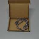 Chain Dog Collar 15mm Silver Cuban Link Dog Collar with Snap Buckle Silver Plated Stainless Steel Metal Dog Chain Collars for Puppy Small Medium Large Dogs Includes Dog tag & Bell(16")