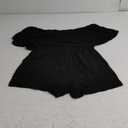 Women's Summer Solid Color Elastic Waist Rompers Off Shoulder Ruffle Casual Flowy Shorts Jumpsuits, 2XL