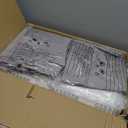 Outdoor Chaise Lounge Chair Cushion Waterproof 74.4 x 22 x 4.7 Inches Memory Foam Lounge Chair Cushions Replacement for Outdoor Furniture with Ties, Thickened Pool Lounge Chair Cushions, Grey