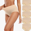 Molasus Women's Cotton Underwear High Waisted Full Coverage Ladies Panties (Regular & Plus Size), Size 3XL