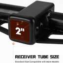 2" Receiver Trailer Hitch Fits for Ford Explorer 2011-2019, for Ford Police Interceptor Utility 2013-2019, Square Tube Frame, Black Class 3 Towing Hitch Kit Bike Rack