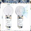 Tujoe 100 Pcs Mini Handheld Fans for Wedding Guests with Lanyard, Portable Personal Fans Bulk for Outdoor Wedding, Reception, Bridal Shower, Summer Party Favors Gifts(Navy Blush Floral)