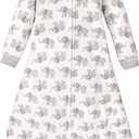 Hudson Baby Unisex Baby Premium Quilted Long Sleeve Sleeping Bag and Wearable Blanket (12-18 Months, Gray Elephant)