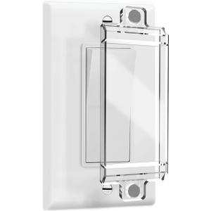 Magnetic Switch Covers, ILIVABLE Light Switch and Outlet Cover for Flat Modern Switches, Not Child Proof (Clear, 8 Pack)