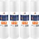 Aquaboon 5 Micron 20 x 4.5 Whole House Sediment Filter Cartridge 20 inch Water Filter Replacement Compatible with DGD-5005-20, FP25B, AP810-2, 4-Pack