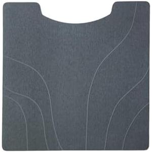 Quinn Essentials Diatomite Toilet Mat, High Absorbency Toilet Mats for Bathroom, Eco-Friendly Bath Mats for Bathroom with Rapid Drying, Contour Bath Mats for Toilet Base, Grey
