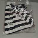 Zengjo Mens Striped Shirt Short Sleeve T-Shirts (X-Large, Black&white Wd)