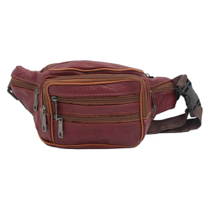 Leather Fanny Pack Waist Bag for Men Women Outdoor Travel Hiking Camping Walking Running Hip Bum Belt Slim Cell Phone Purse Wallet Pouch