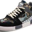 Men's Fashion High Top Chinese Style Skate Sneakers Stylish Comfortable Skateboarding Road Running Walking Shoes, Size 47
