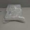 3 Pack Plastic Parts Storage Case and Adjustable Divider Box for Hardware and Craft, 8 Grids, Clear